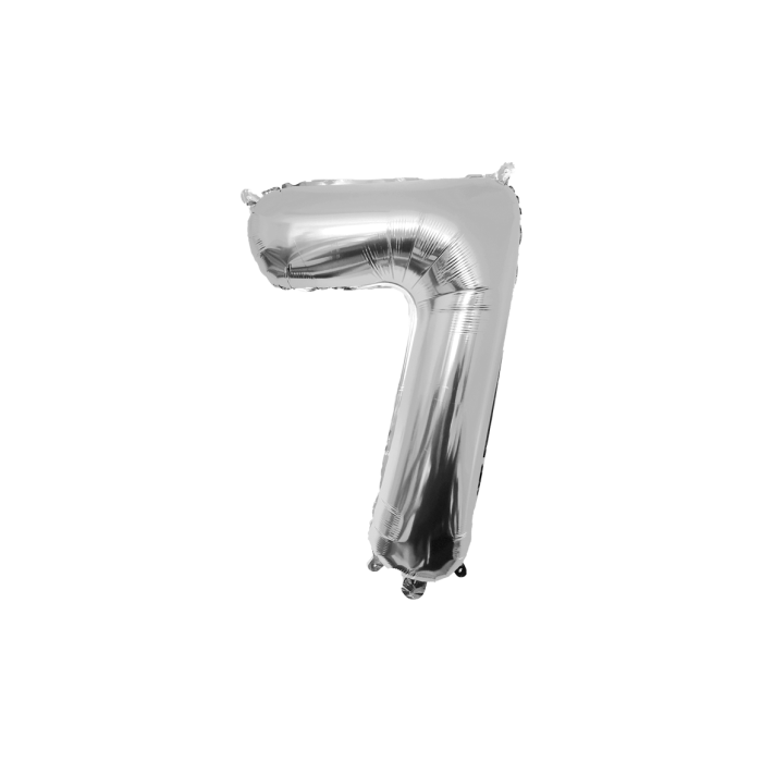 Ballon aluminium 86 cm - N°7 Argent