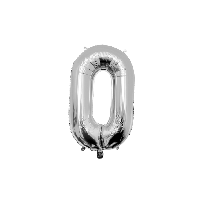 Ballon aluminium 86 cm - N°0 Argent
