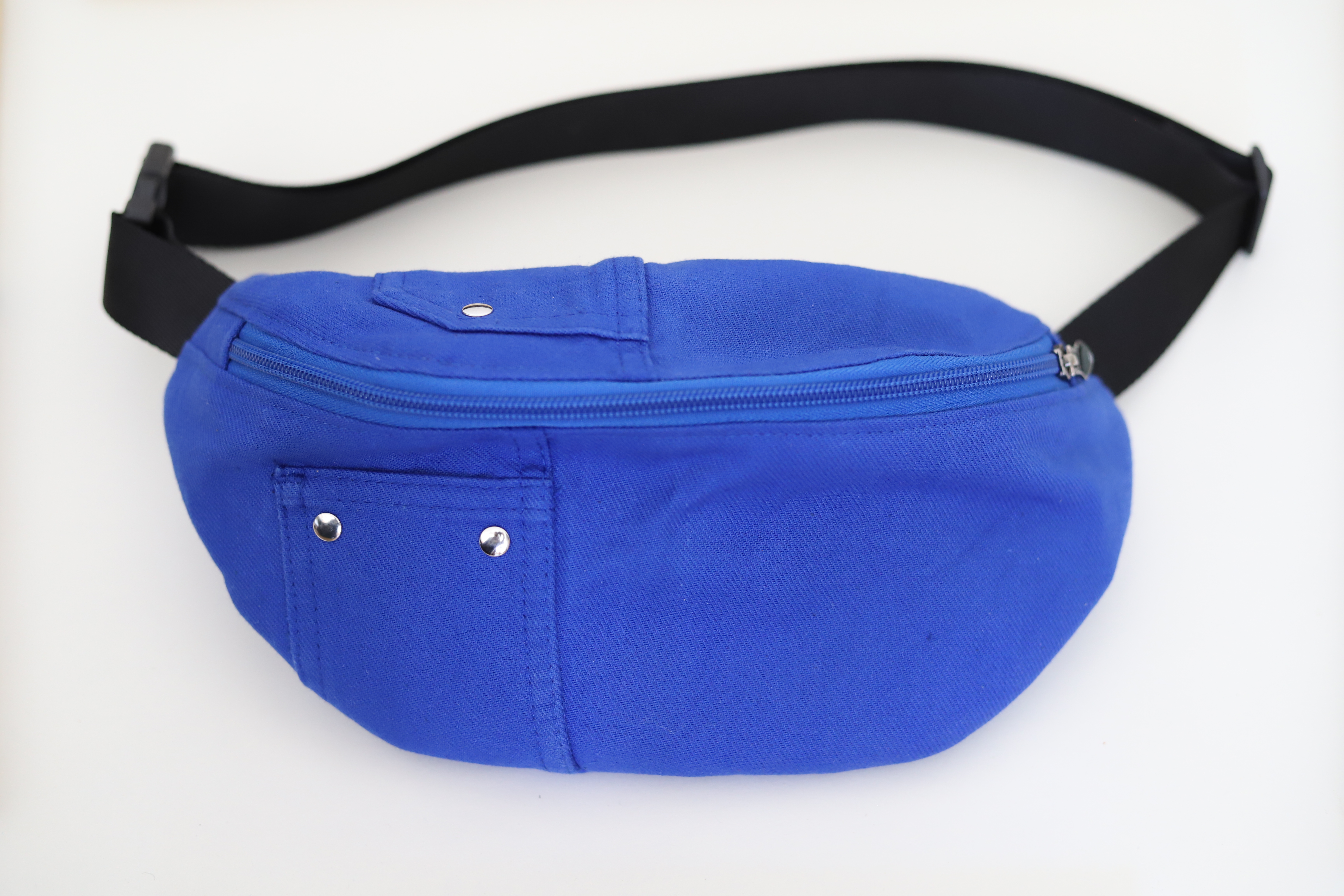 Sacoche banane "Bleu de travail"