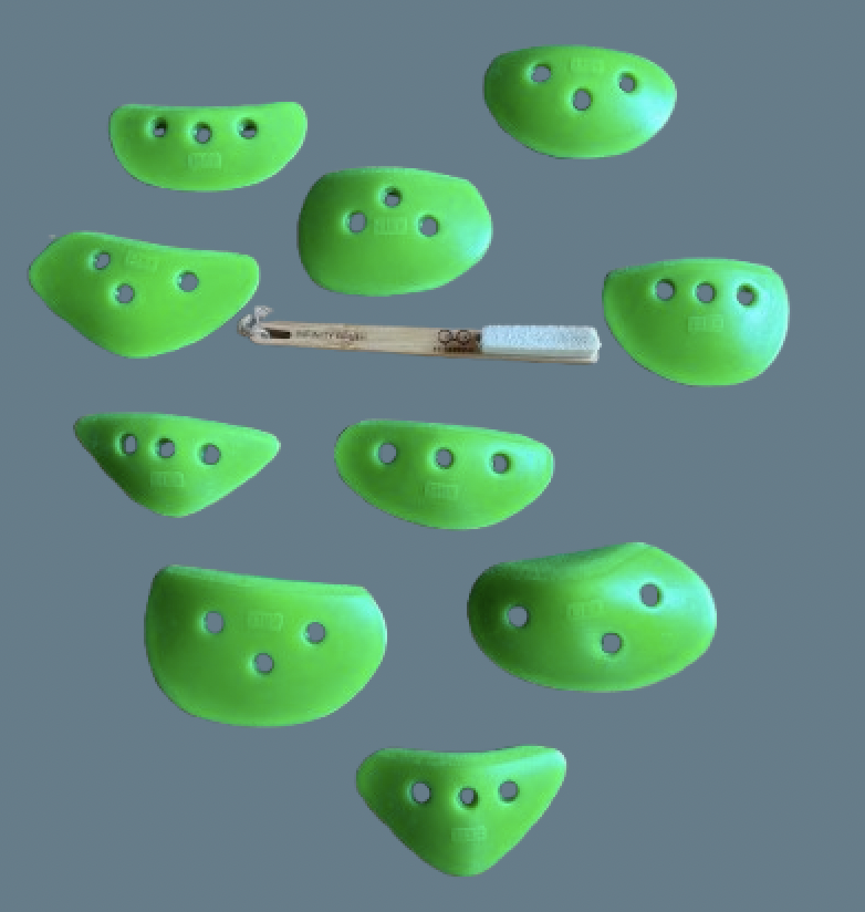 Nisyros  Footholds XS Jibs - FLUO GREEN