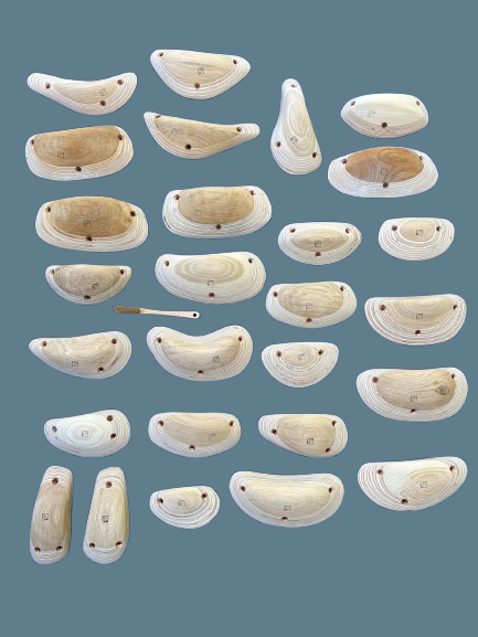  Pack Magala wooden holds - No Text - 27 units