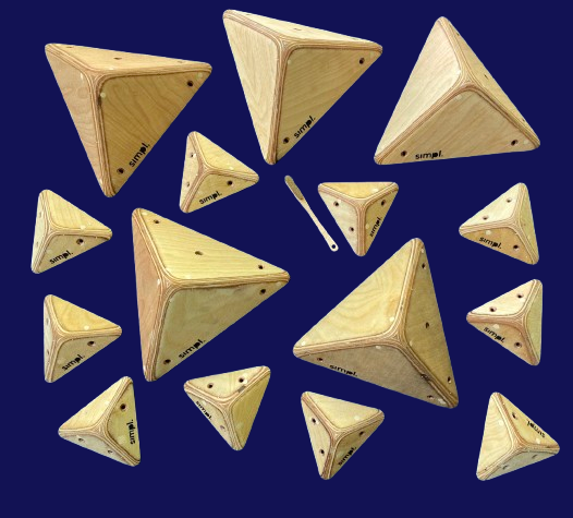  Pack Simpl Wood Volumes - Wood Color - Sanded (15 units)