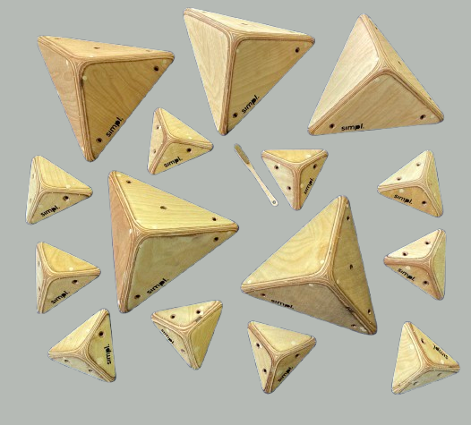  Pack Simpl Wood Volumes - Wood Color - Sanded (15 units)