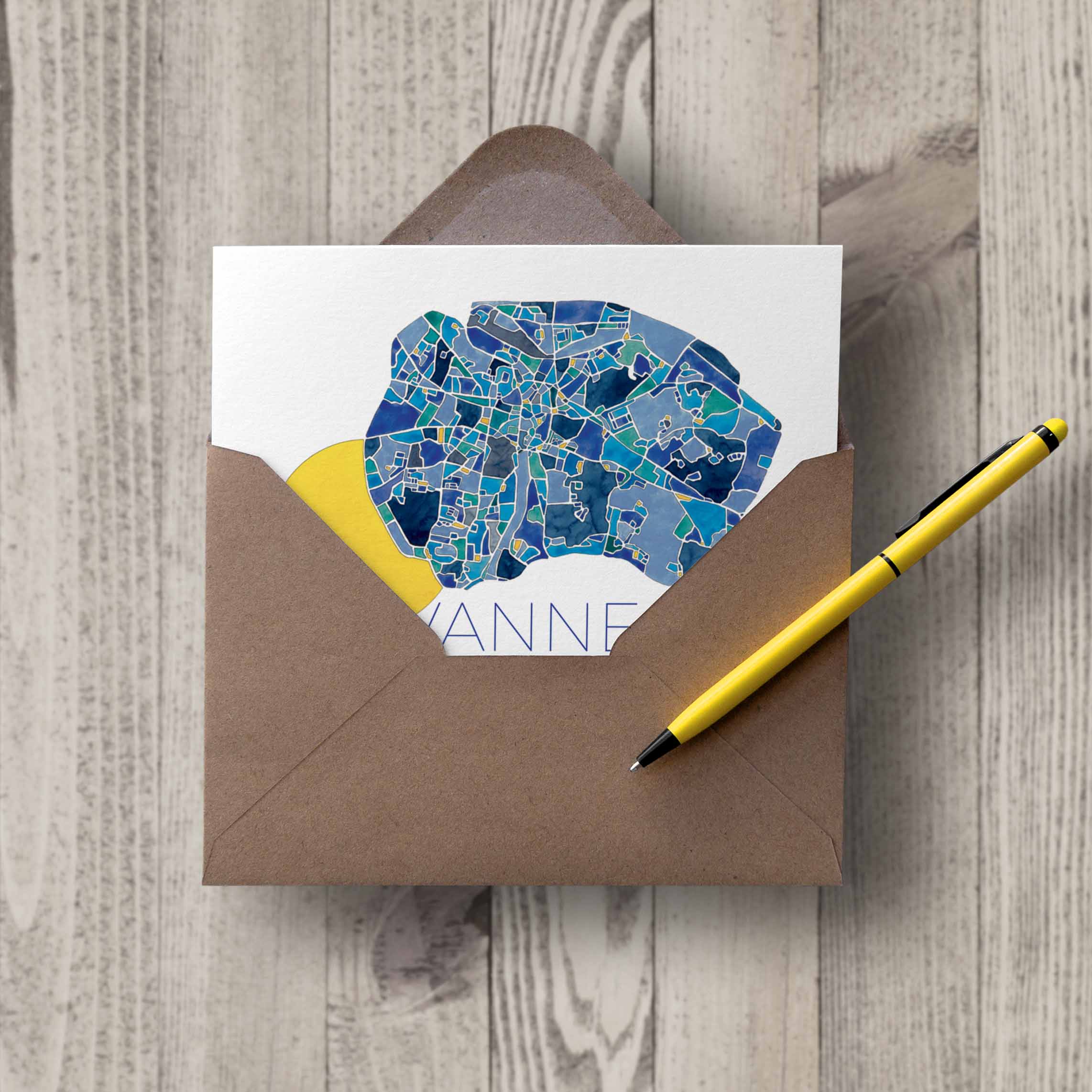 Carte postale double Vannes