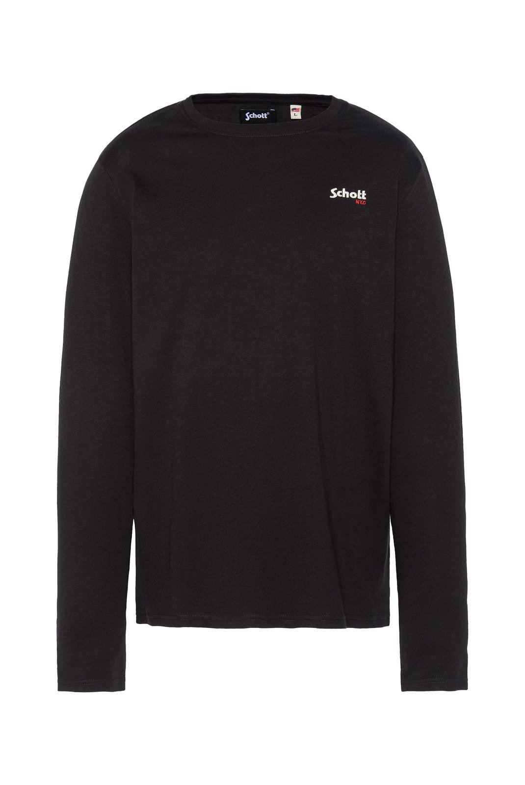 TShirt ML coton logo - Schott (BLACK)
