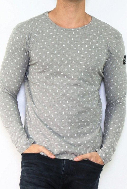 TShirt ML motif logo patché - Hopenlife (GRIS)
