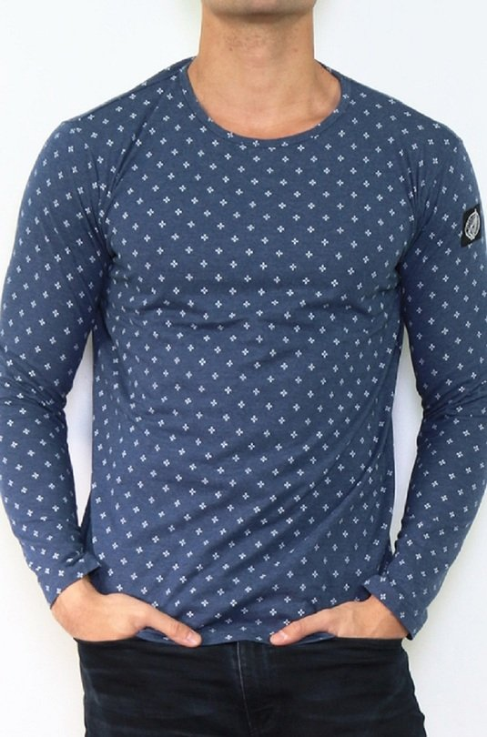 TShirt ML motif logo patché - Hopenlife (NAVY)