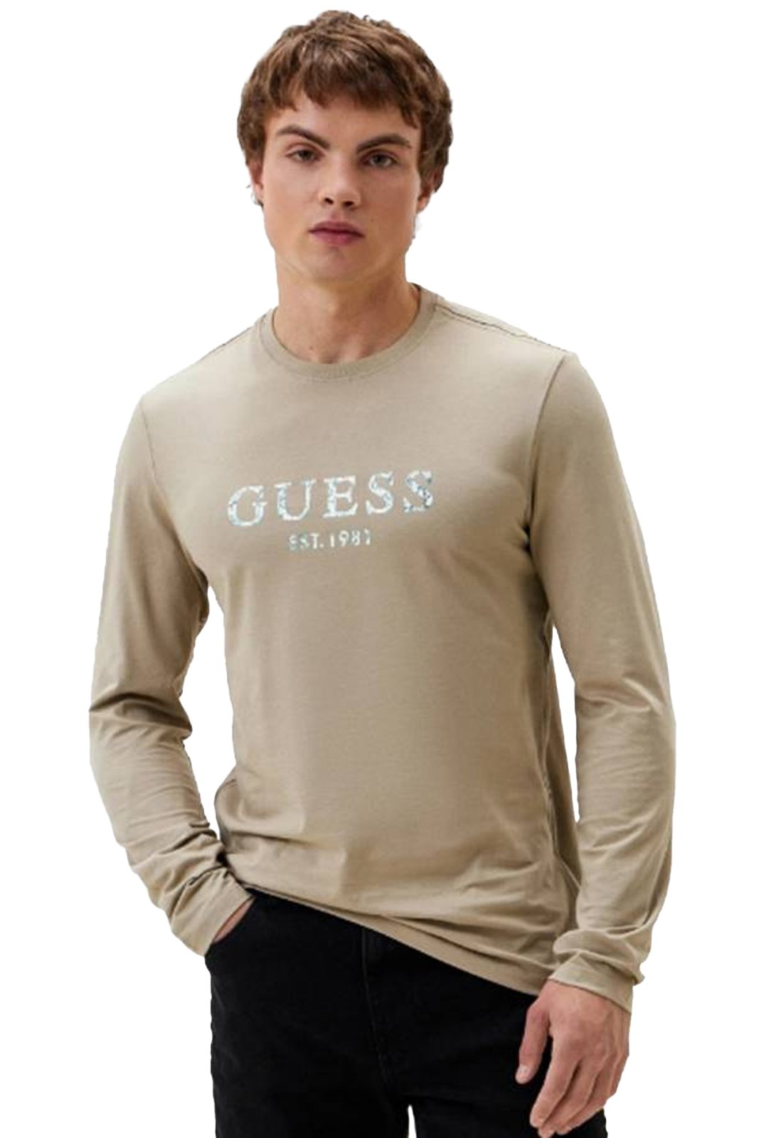 TShirt ML logo coton - Guess jeans (G9I0 IMPACT GREY)