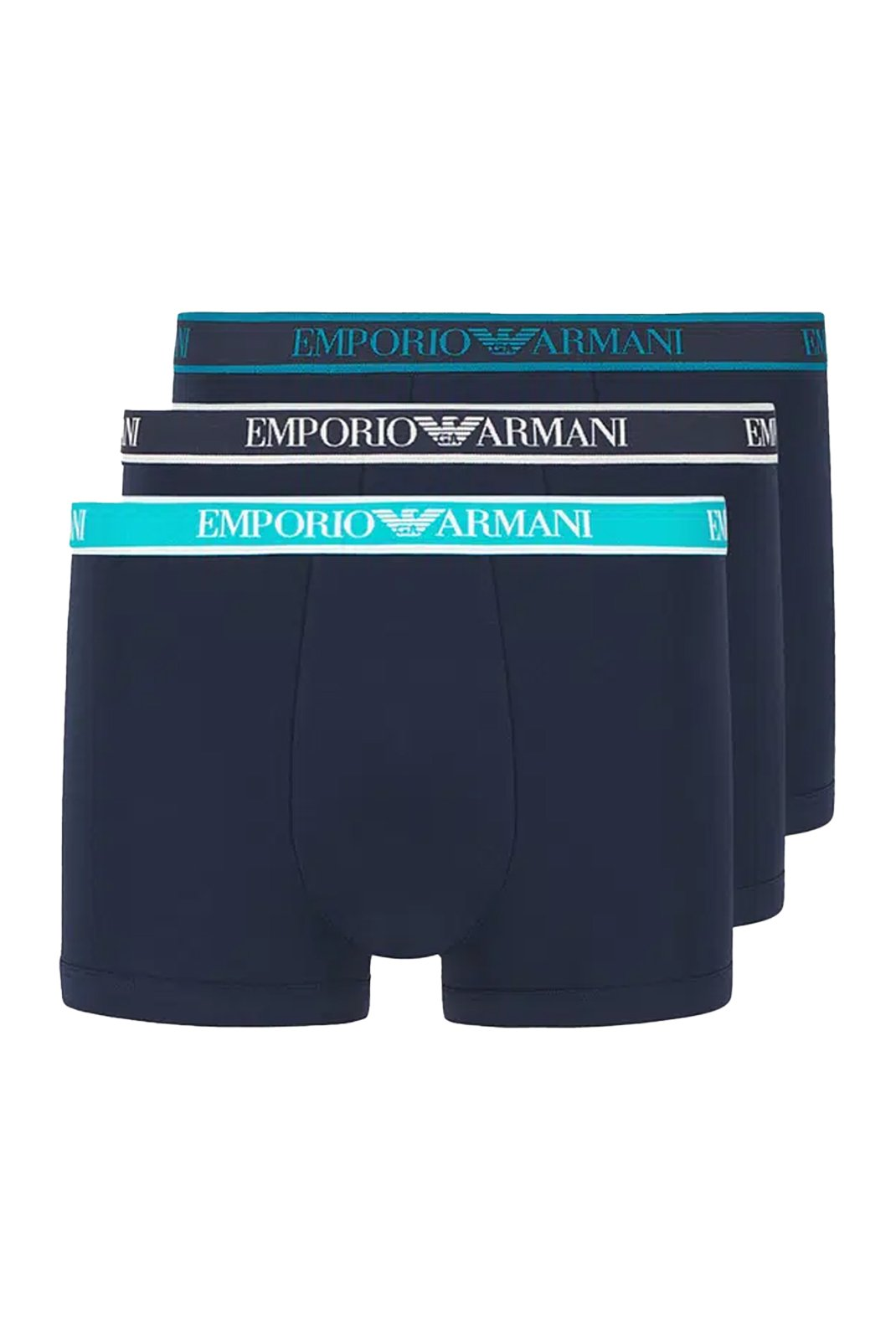 Tripack boxers coton stretch - Emporio armani (MB139 AR.BLU/AR.BLU/AR.BLU)
