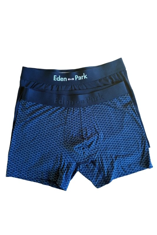 Lot de 2 boxers en coton stretch micro-motifs graphiques