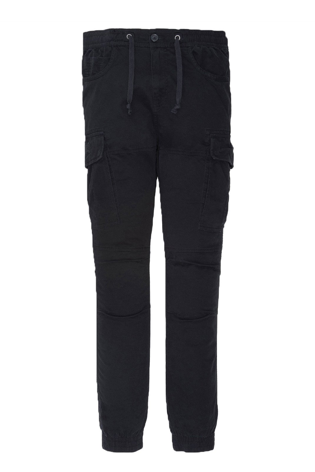 Pantalon citadin coton stretch - Schott (BLACK)