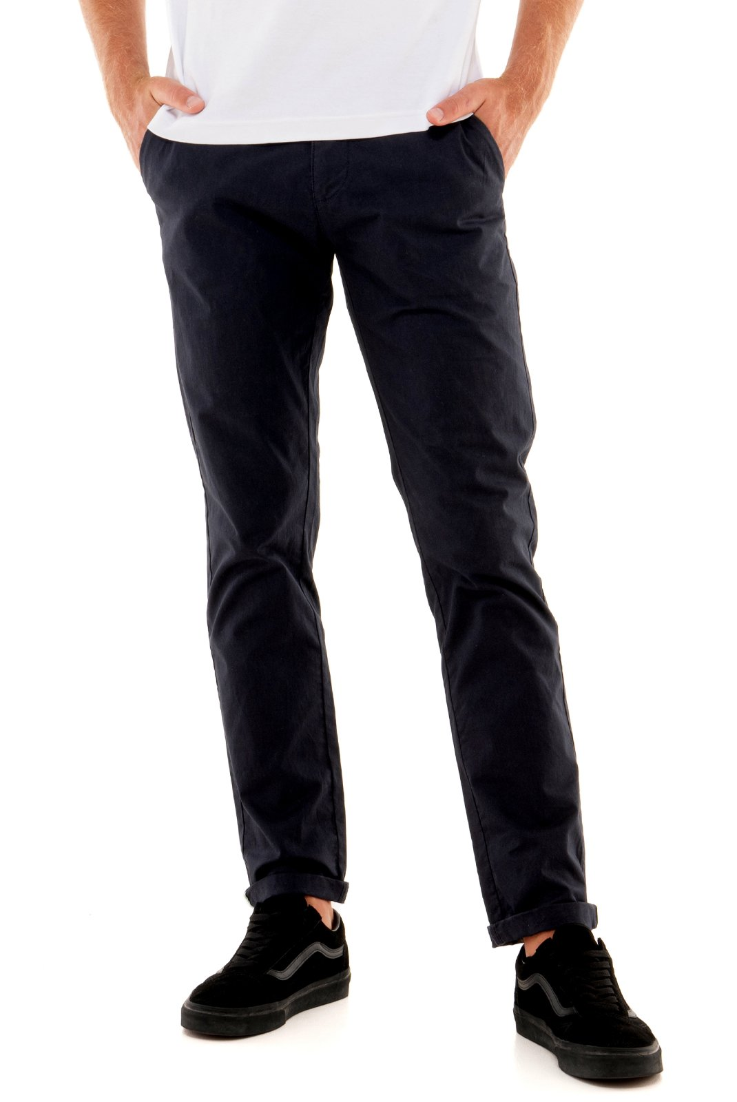 Pantalon chino coton stretch - Just Emporio - Schott (BLACK)