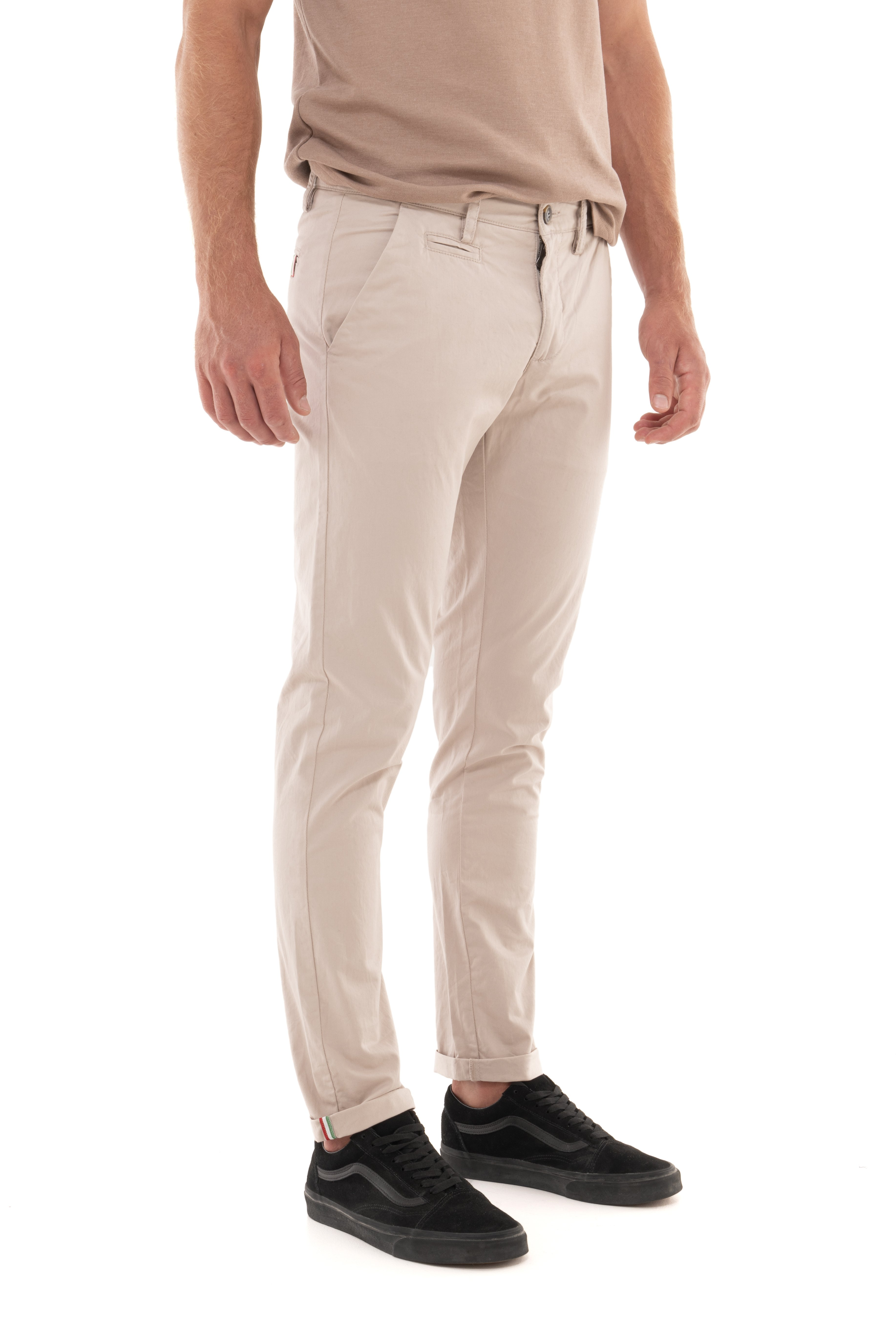 Pantalon chino coton stretch - Just Emporio - Schott (BEIGE)