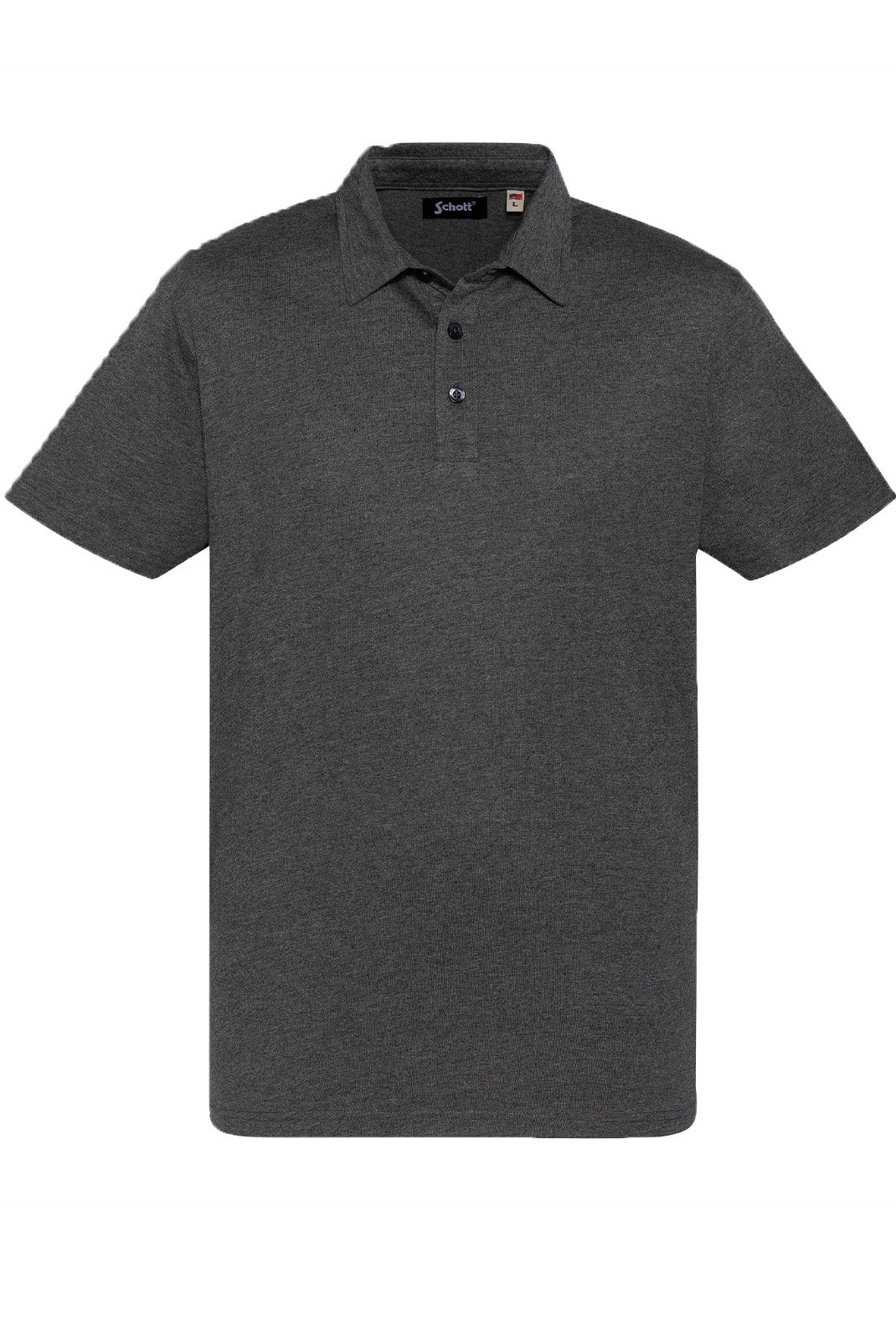 Polo coton jersey Peter - Schott (HEATHER GREY)