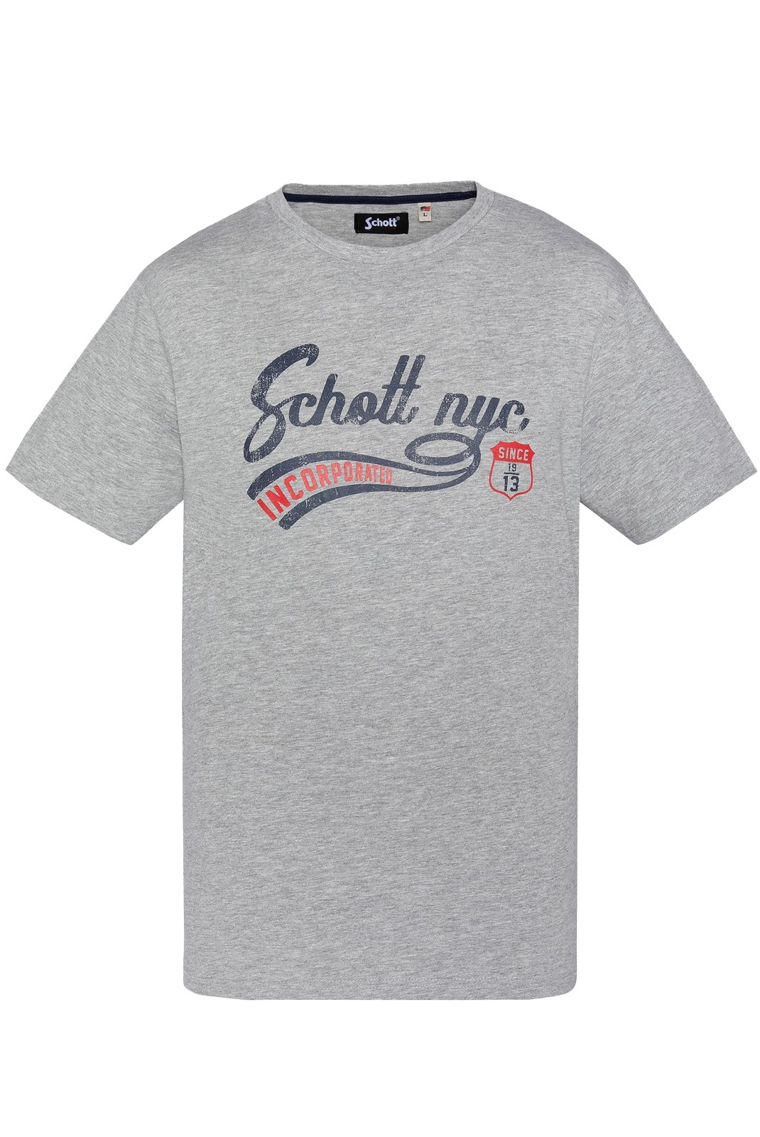 TShirt coton signature Tyron - Schott (H GREY)