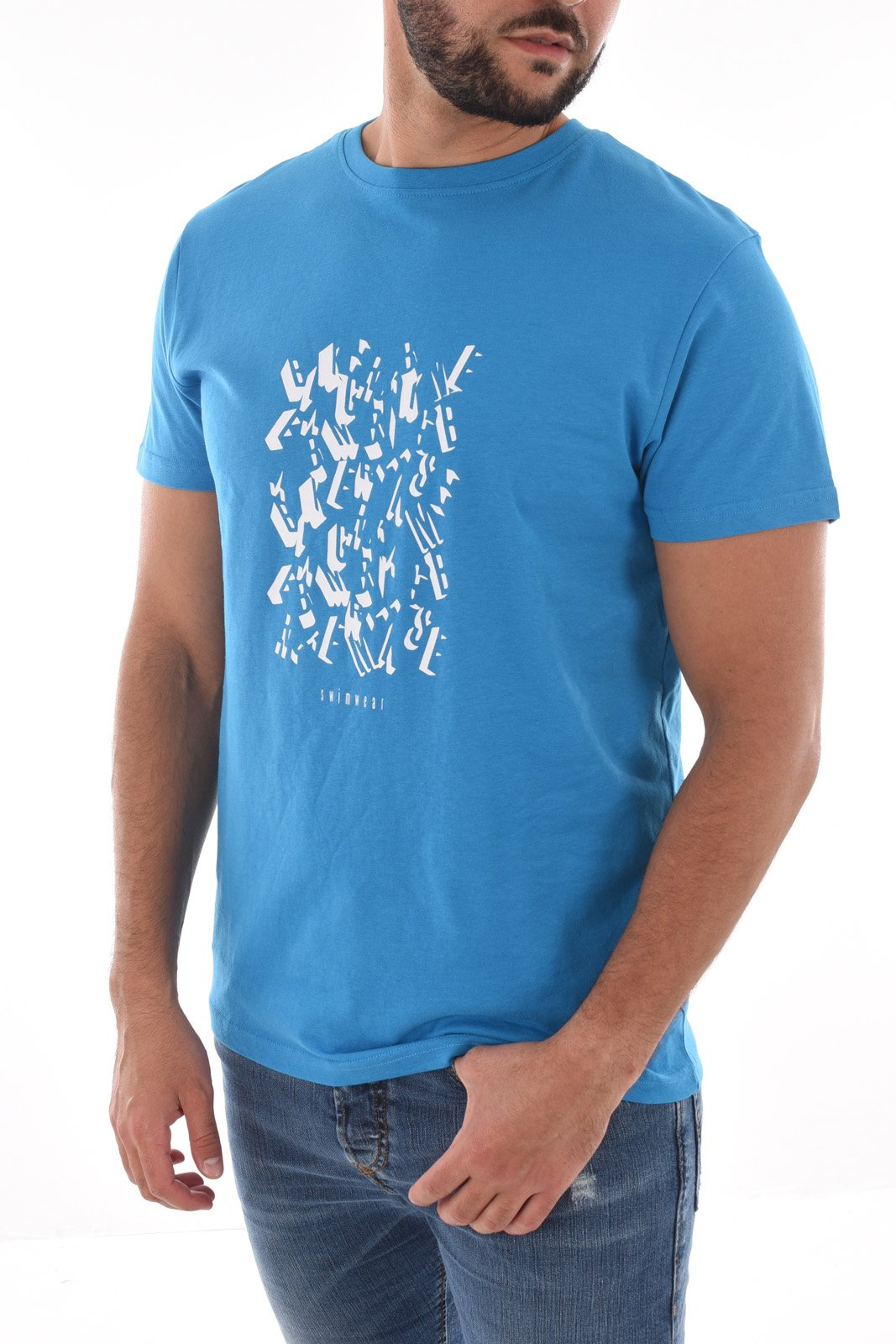 TShirt 100% coton printé - Bikkembergs (Mediterranian Blue)