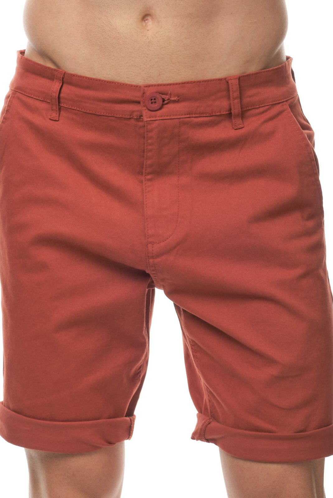 Bermuda stretch slim Minato - Hopenlife (BRIQUE)