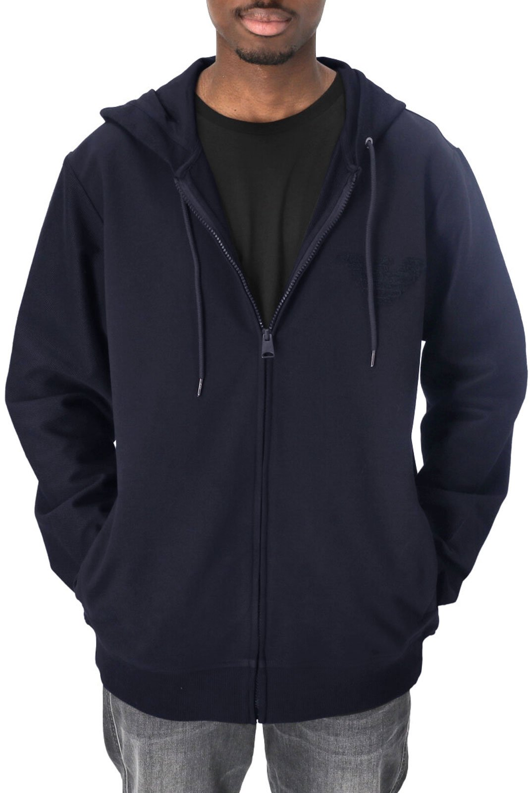 Sweat zippé à capuche - Emporio armani (06935 BLU NAVY)