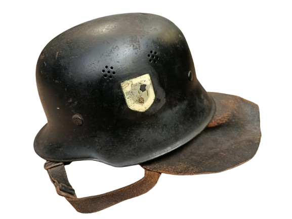 Casque Allemand M34 Feurschutzpolizei doubles insignes