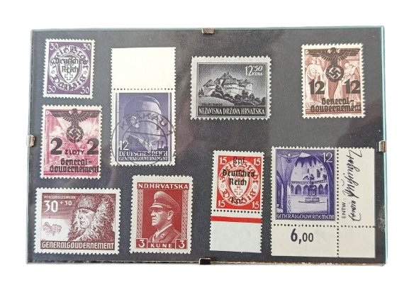 cadre timbres WW2 – Troisième Reich, Généralgouvernement & Croatie (NDH)