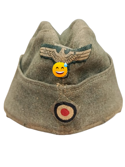 calot réglementaire (Feldmütze M34 ou M38) en drap de laine de l'armée de terre allemande (Heer)