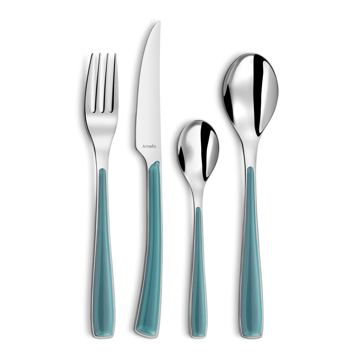 Amefa, Alizé turquoise, ménagère 24 pièces 