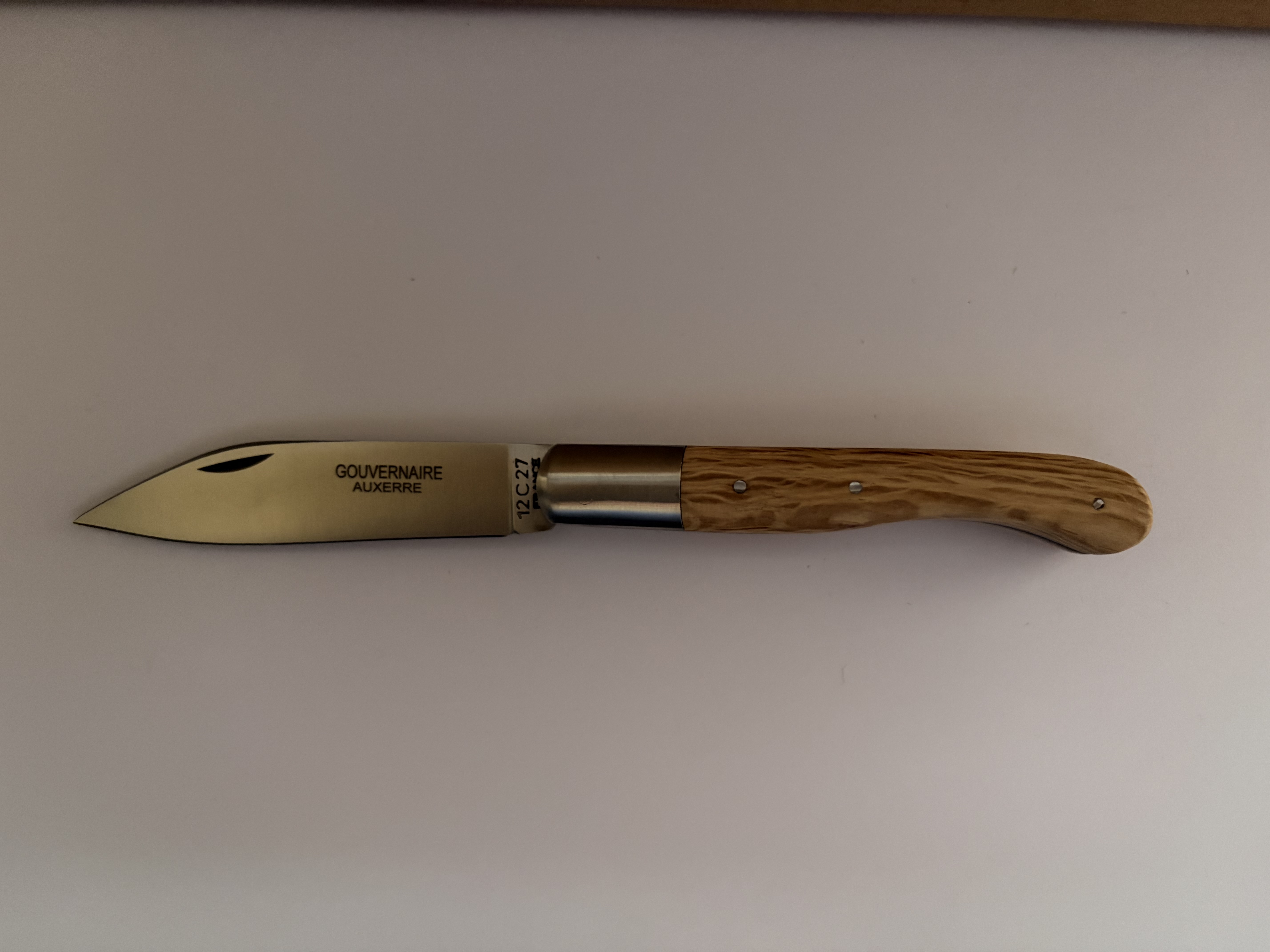 Aurillac 1 pièce manche en bois de chêne, couteau de poche