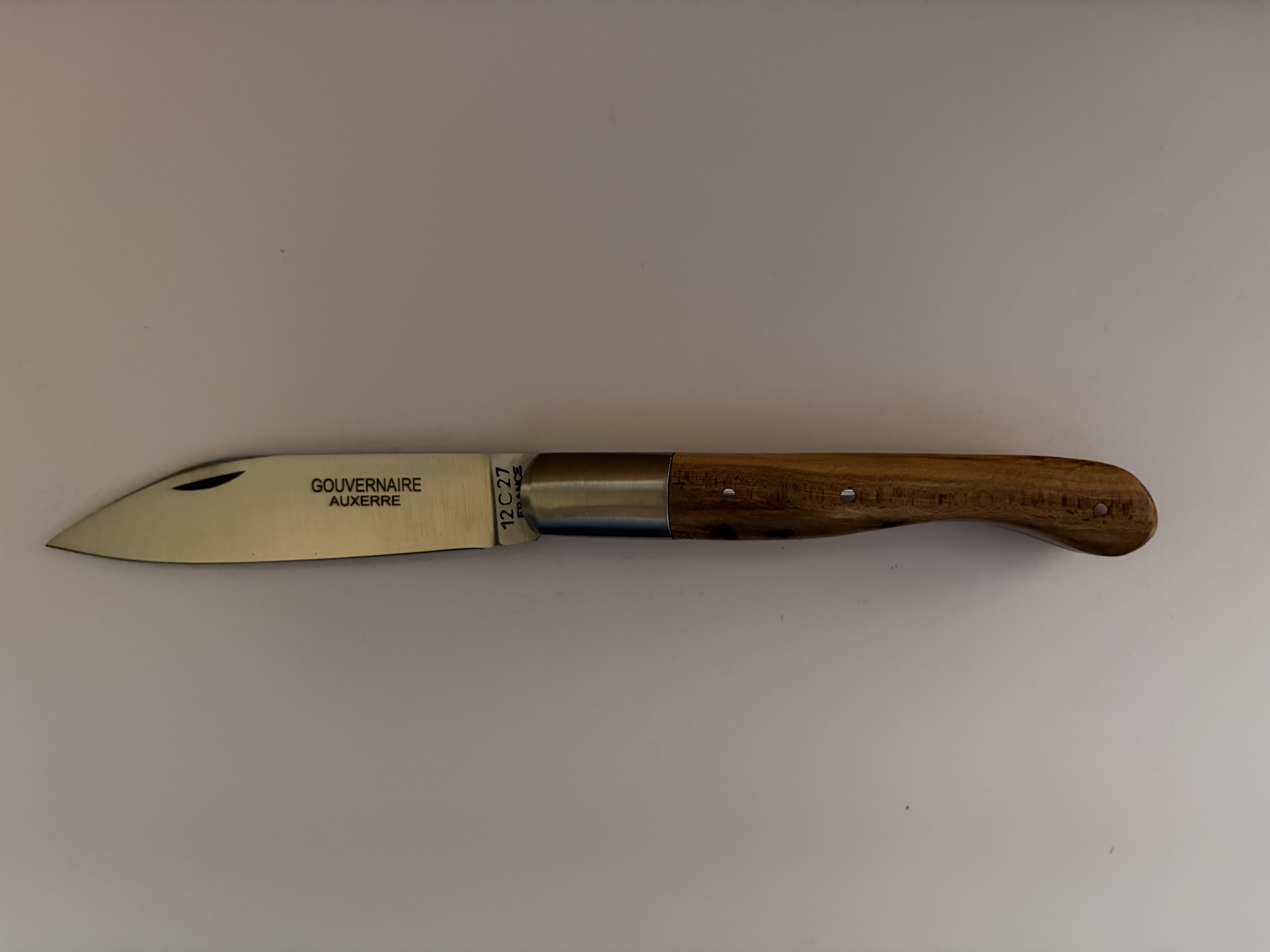 Aurillac 1 pièce manche en bois de genet, couteau de poche