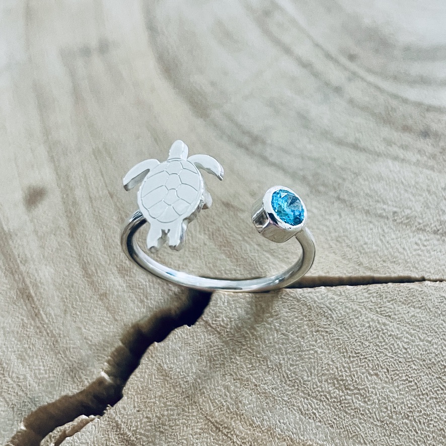 Turtle ring - zircon