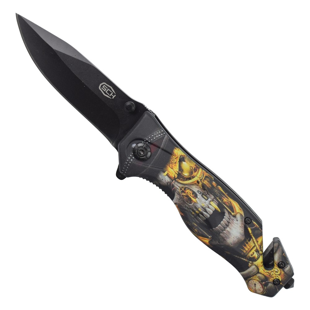 COUTEAU PLIANT DE POCHE SKULL 