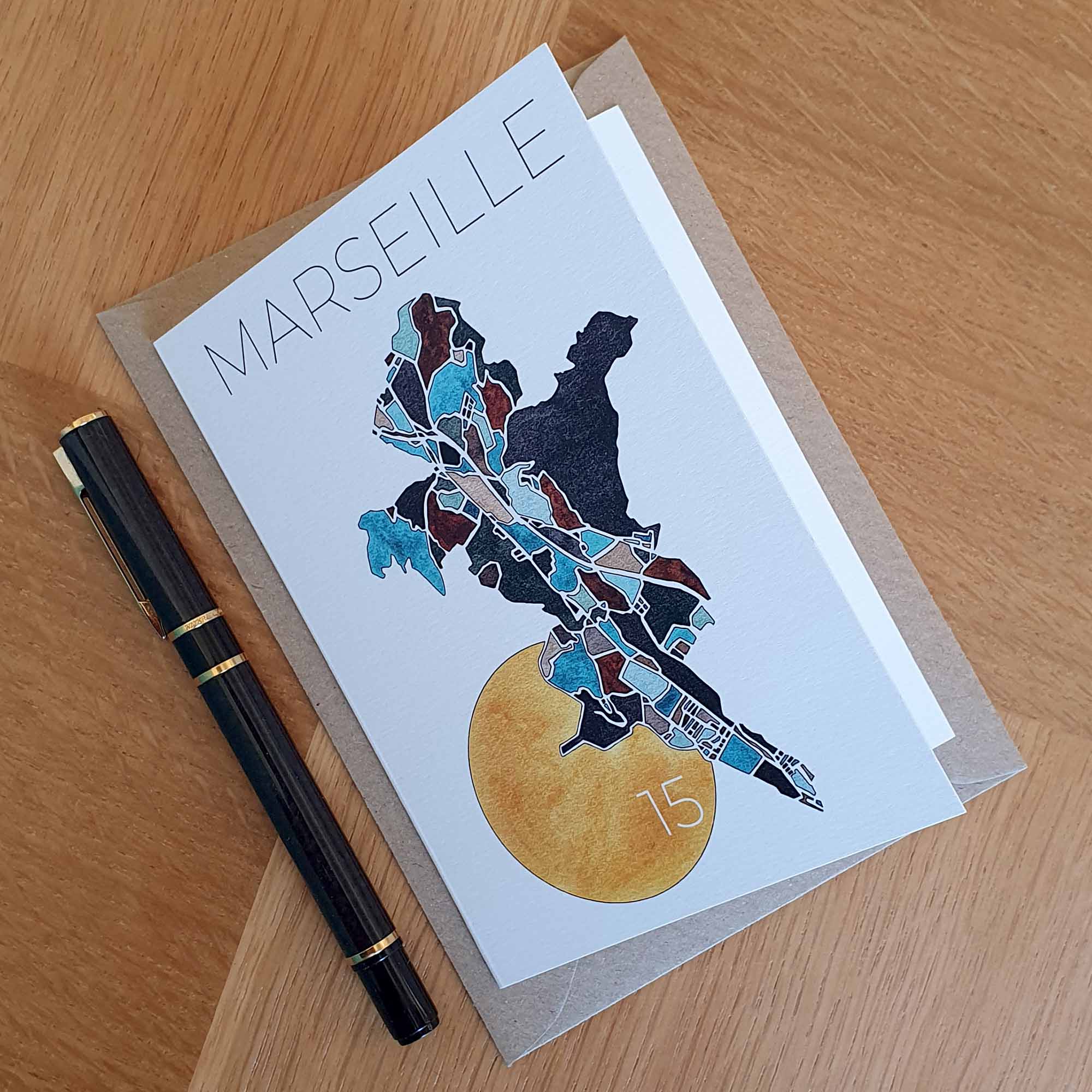 Carte postale double Marseille 15e arrondissement