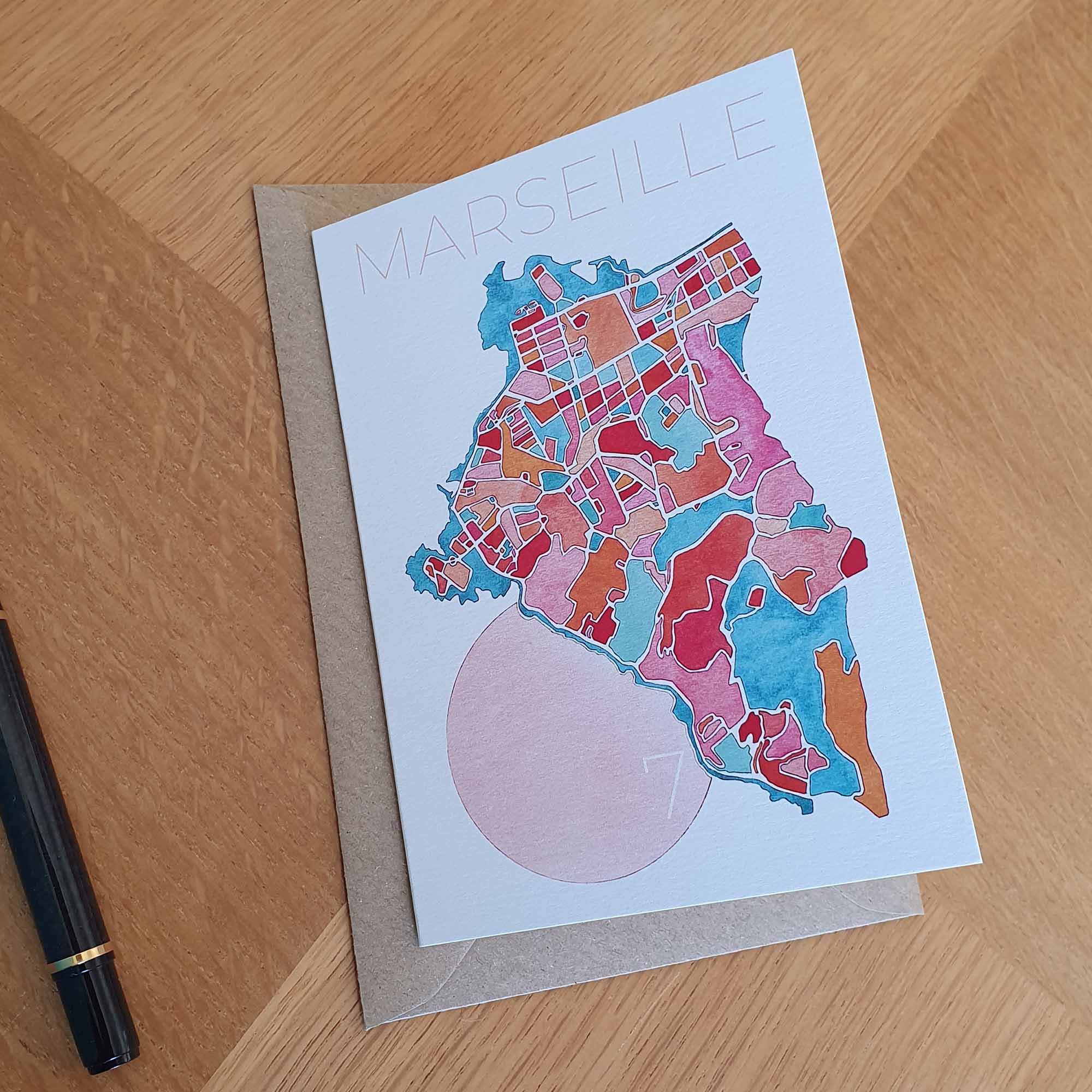 Carte postale double Marseille 7e arrondissement