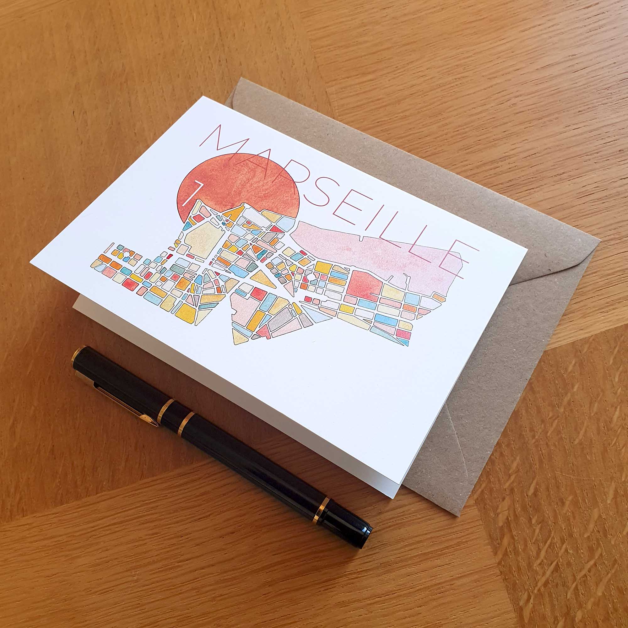 Carte postale double Marseille 1er arrondissement