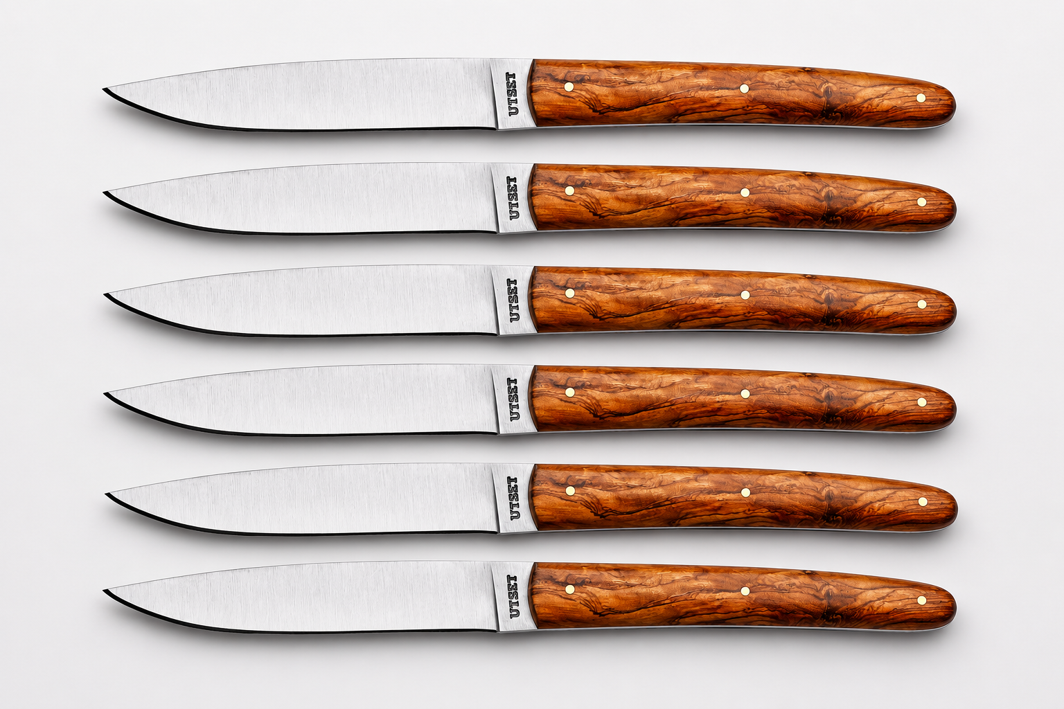 6 couteaux de table steak, OLIVIER UTSET, ref 11018, comas