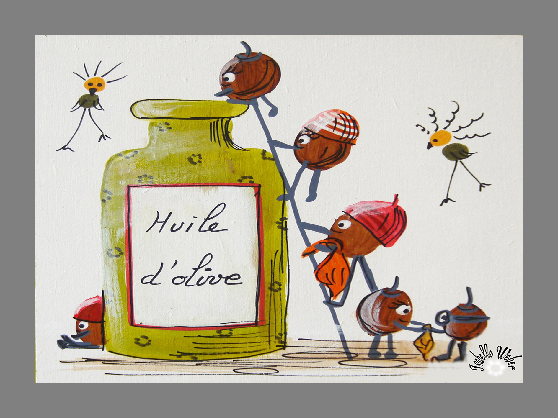 coupon "huile d'olive" 7x11 cm COTON