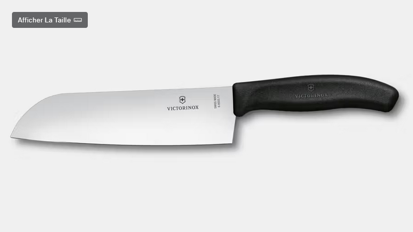 SANTOKU VICTORINOX SWISSCLASSIC 17CM NOIR, 6.8503.17B