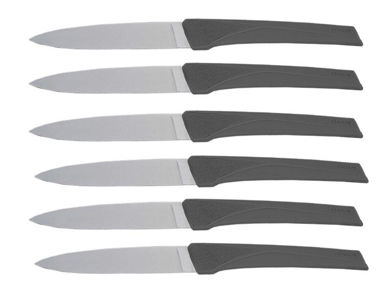 Florinox, BOITE 6 COUTEAUX TABLE KIANA ANTHRACITE
