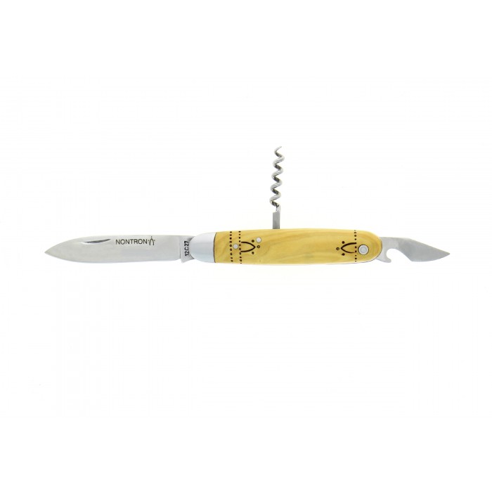 navette n°38, 3 pièces, manche 10 cm, couteau NONTRON 