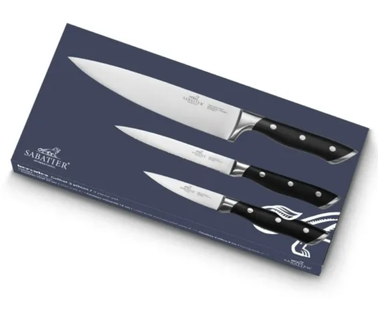 Sabatier, Coffret Cuisine Hercule 3 Couteaux - Office, Universel et Chef