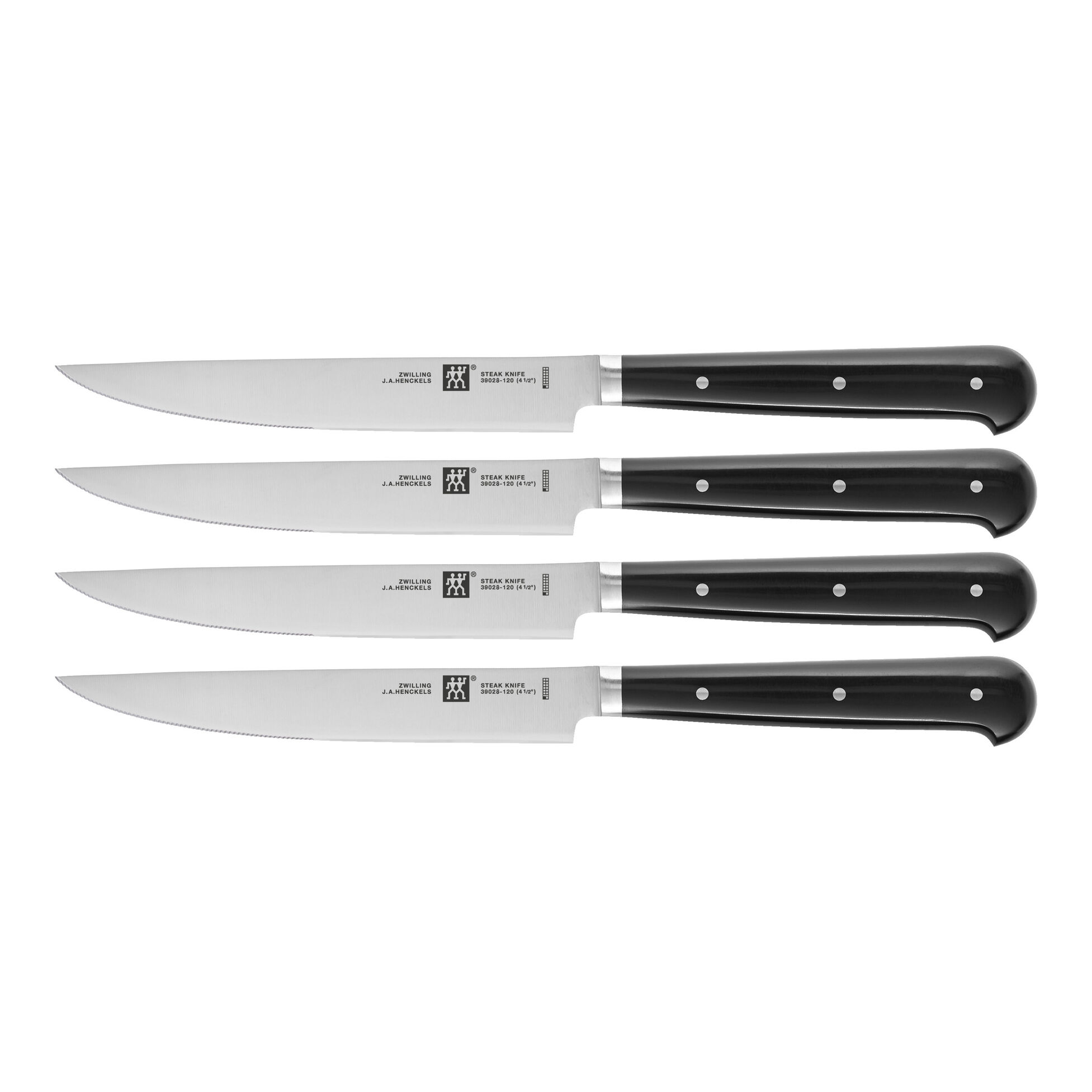 Sets de 4 couteaux à steak, lame semi dentelée, ZWILLING 