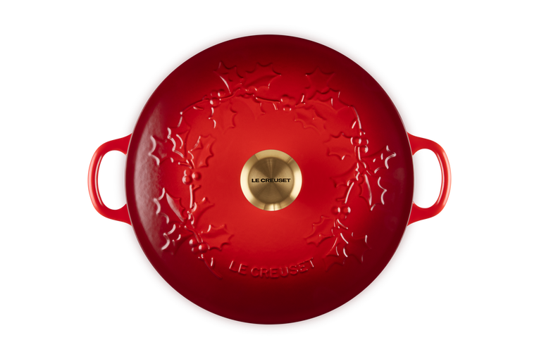 Marmite en Fonte Émaillée Couronne Enchantée, cerise, 26 cm, le Creuset