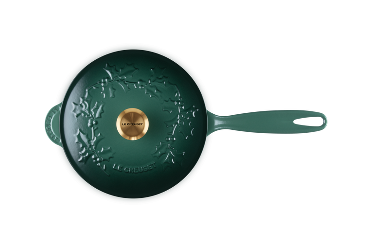 Saucier en Fonte Émaillée Couronne Enchantée vert, le Creuset
