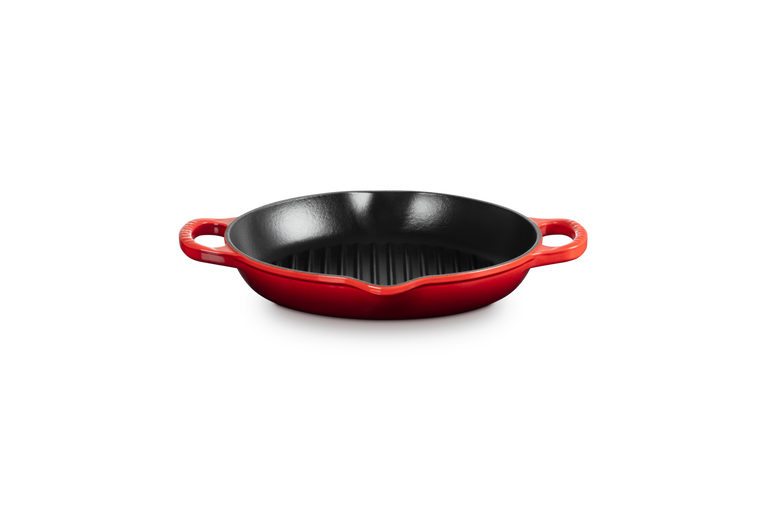 Gril rond profond en fonte émaillée 25cm, cerise, Le Creuset
