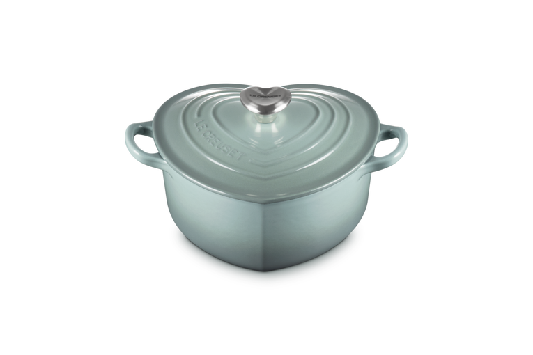 Cocotte coeur, 20 cm, sea salt, le creuset