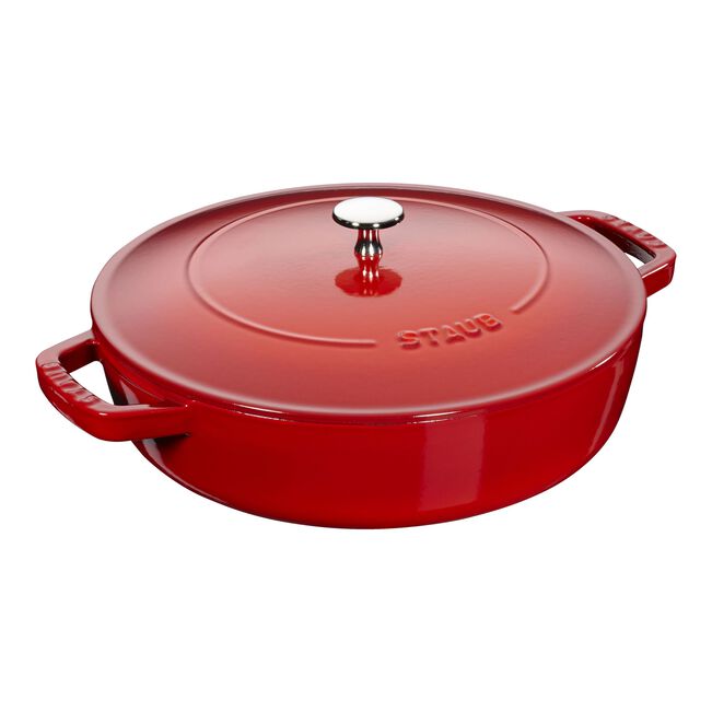 Sauteuse Chistera 28 cm, cerise, Fonte, Staub