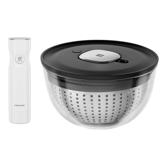 ZWILLING Fresh & Save, Essoreuse à salade avec pompe sous vide, 24 cm 
