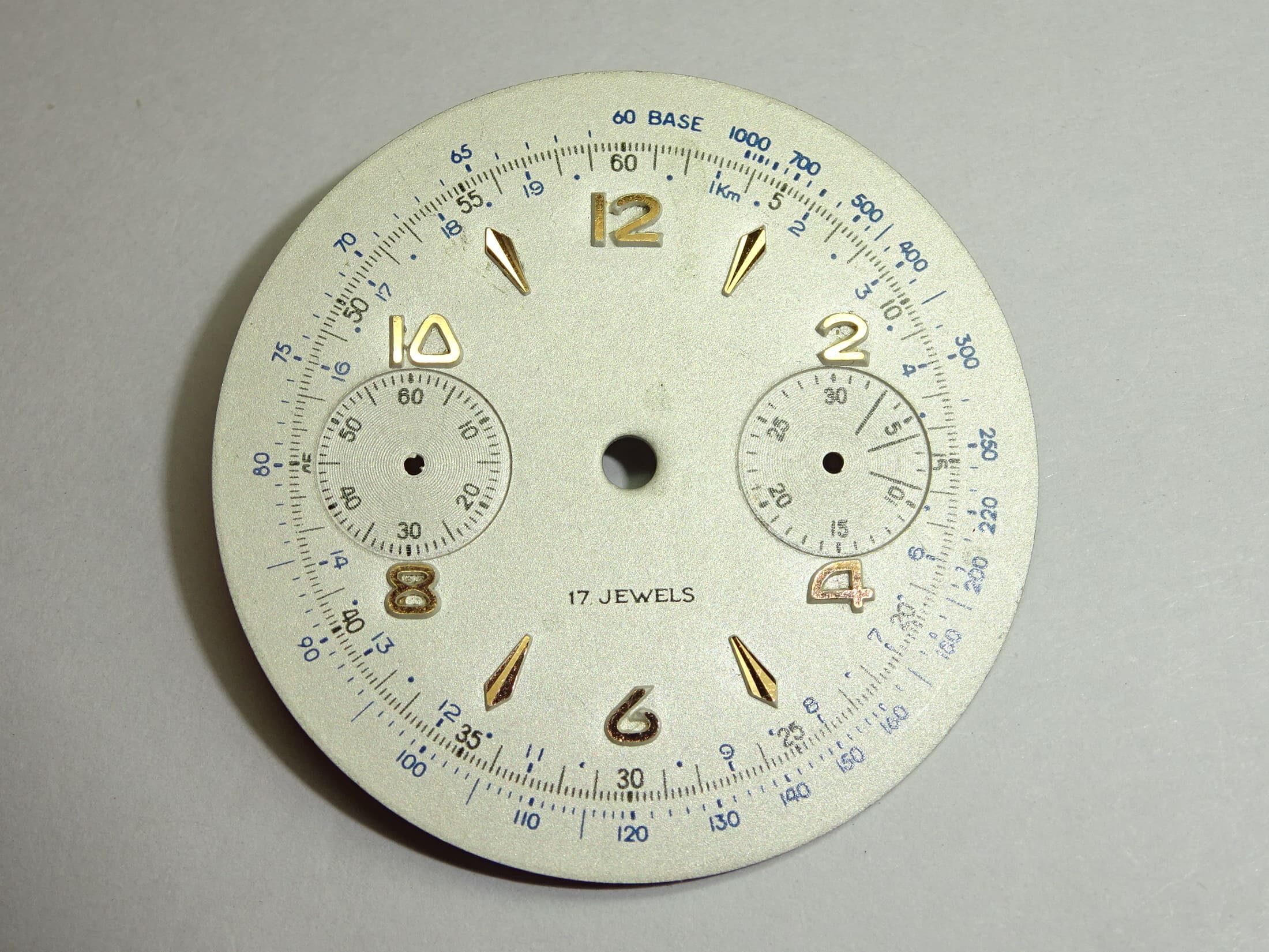 Landeron dial 47 48 51 148 149 151 248 348 (30.55mm / 30 minutes ) / New old stock with spots