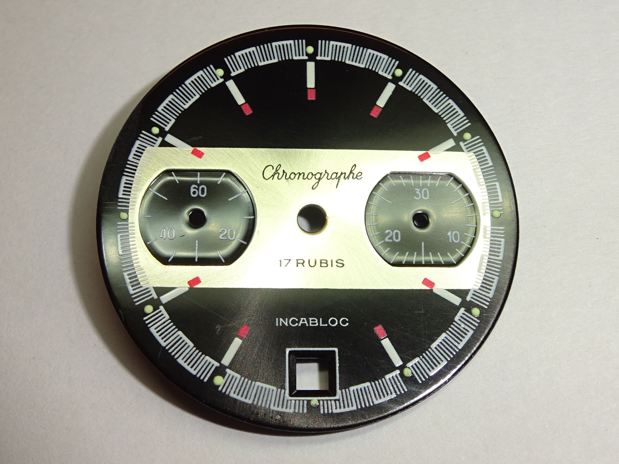 Valjoux dial 7734 (30.00mm) / New (some minor flaws)