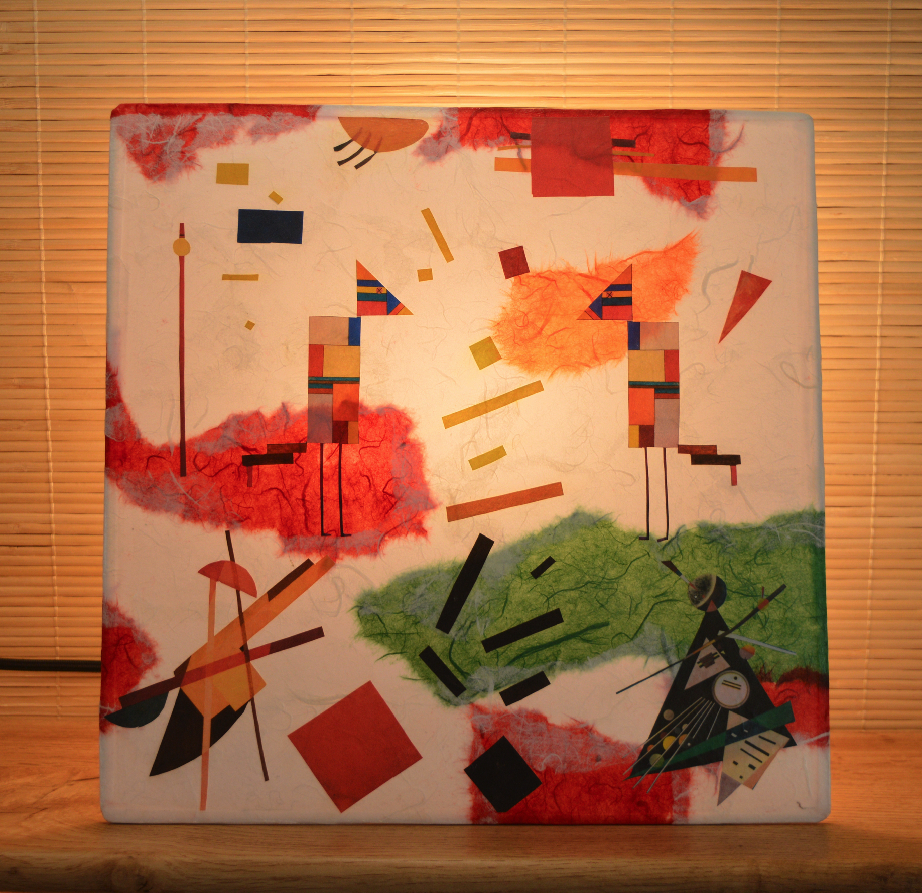 Ecran carré, applique murale. 