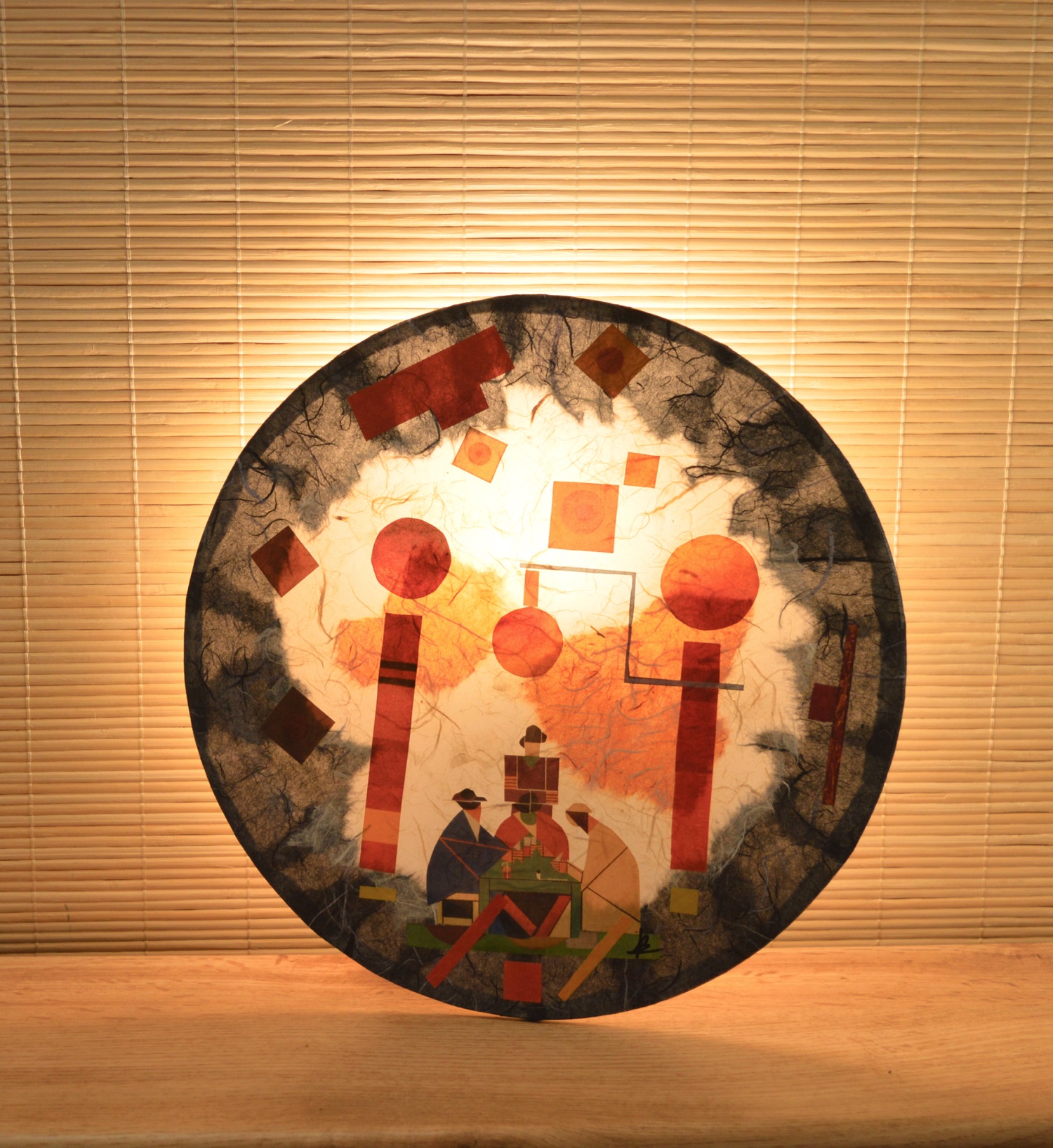 Ecran rond-Applique murale.